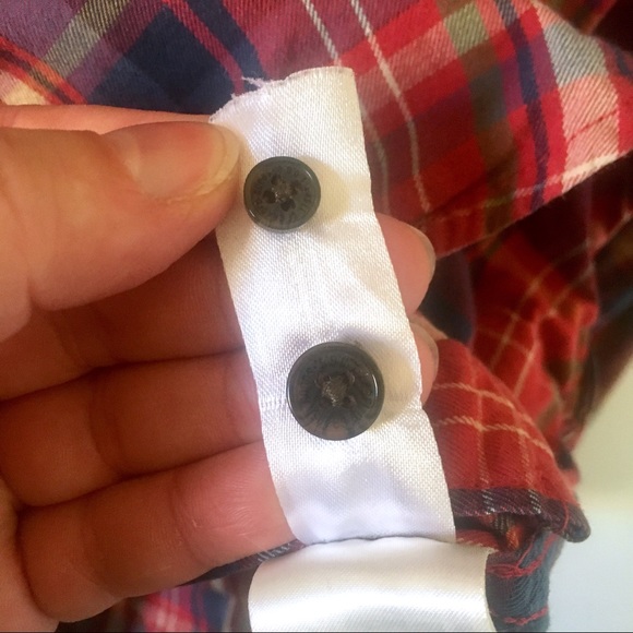 H&M L.O.G.G. Cotton Twill Plaid Button Down Shirt - Picture 5 of 7